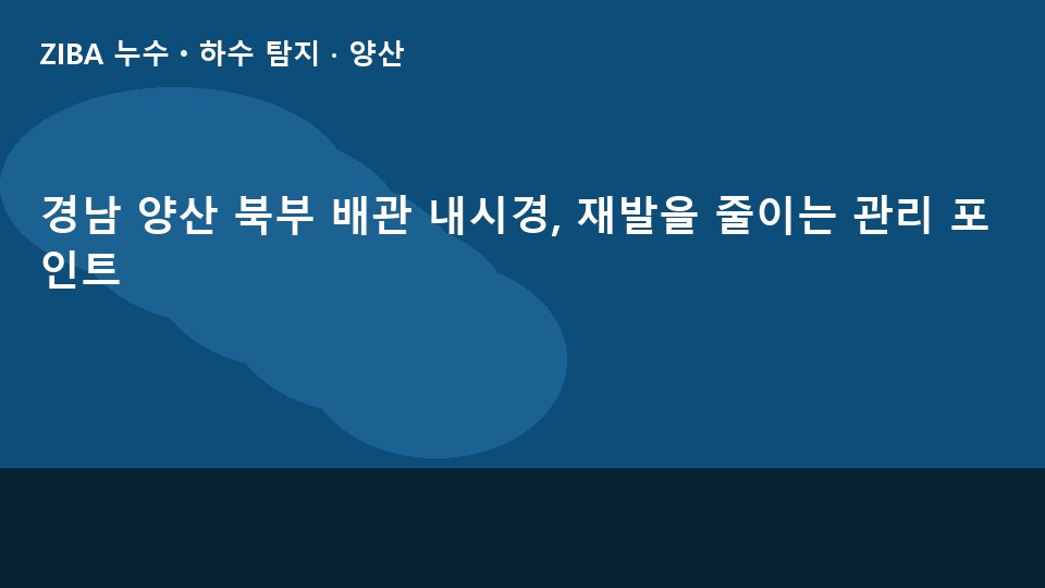 경남 양산 북부 배관 내시경, 재발을 줄이는 관리 포인트
